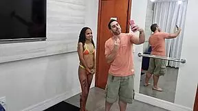 tiny brazilian dessinha carioca screams feeling TWO HUGE cocks stretch her tight swollen pussy double vaginal first time backstage