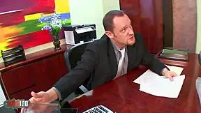 sassy secretary strips panties teases big ass bounces on boss monster cock