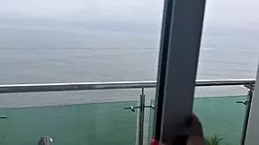 Stepdaughter chills seaside with real vibes