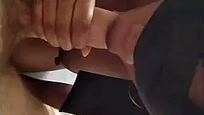 black tinder teen slurps white cock deep in homemade pov blowjob till swallow