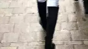 Teen Ass Cheeks Exposed In Secret Spy Cam Walk