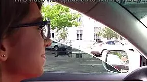 Extra Small Joseline Handles Parking Ticket with Petite Blowjob Skills