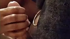 black tinder teen slurps white cock deep in homemade pov blowjob till swallow