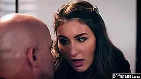 Secretary, can you throat my cock before I fuck you rough old-school?