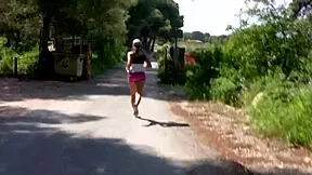 Sophia Gently blows him next then takes massive facial outdoors.