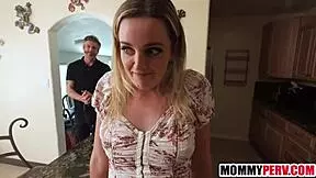 Step dad shows step son how to pound step mom's shaved pussy pov hardcore!