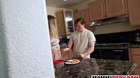 Step dad shows step son how to pound step mom's shaved pussy pov hardcore!