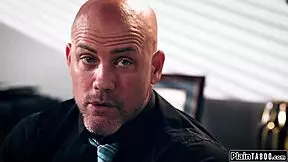 Secretary, can you throat my cock before I fuck you rough old-school?