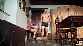 mommy4k: horny milf rides young boyfriend on kitchen table 🔥🍆