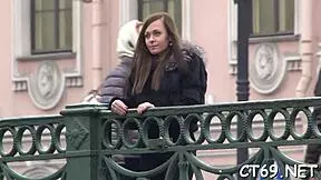 Juicy tight teen pussy gets nasty hardcore pounding by mature cock couple action!