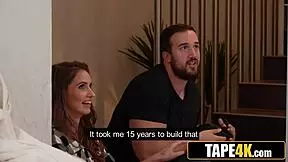 Fat old man pounds son's hot young girlfriend's tight pussy raw