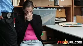 shoplyfter bobbi dylan caught stealing bent over for cops hard doggy fuck!