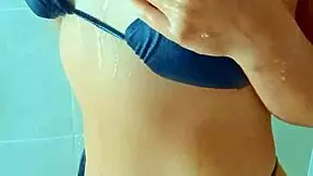 Shower Time Turns Wild with Tanned Latina Babe's Big Ass and Anal Play!