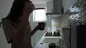 waking him with sneaky kisses leads to her bent over pounding?