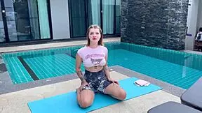 Eighteen-Year-Old Step Sister Gets Fucked During Yoga Session