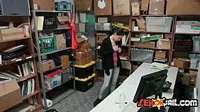 shoplyfter bobbi dylan caught stealing bent over for cops hard doggy fuck!