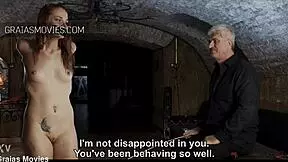 Tiny russian redhead babe cries under brutal whipping from her kinky master