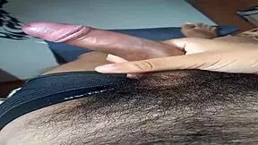 whoa young brazilian guy strokes monster cock on bed day eight!