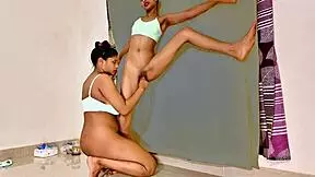 UTTARAN20 standing SEX 3some FFM wet milf teen FACE FUCKING fisting squirt!!