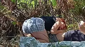 i got caught sucking cock outdoors as redhead slut and now it's leaked everywhere