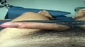 whoa young brazilian guy strokes monster cock on bed day eight!