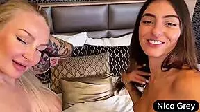 two babes battle deepthroating monster cocks in sloppy contest