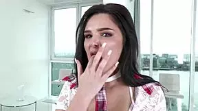 kennia lex toys her ass then takes facial cumshot at 19