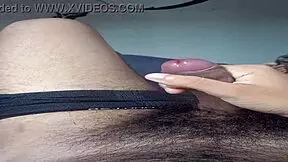 whoa young brazilian guy strokes monster cock on bed day eight!