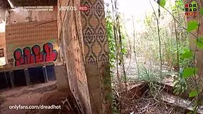 i turned dread hot into a transei in abandoned restaurant... deepthroat and doggystyle outdoor