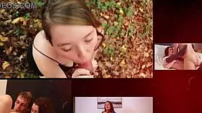 hot british teen deepthroats two monster cocks in double blowbang spitroast