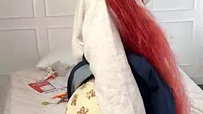 private punishment for college redhead in uniform... spank that narrow ass!