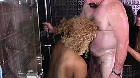 black ebony girls bound in bdsm get dominated by small cock white guys in interracial double blowjob cunilingus and curvy ass licking compilation