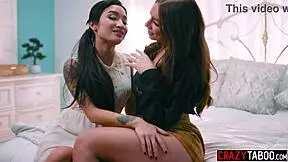 Horny big ass teen April Olsen finger fucks girlfriend Avery Black hard