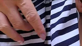 stranger unloads thick cum inside crowded bus panties under teen's short skirt