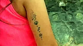 i feel so sexy and free dancing flashing my petite bikini body publicly on beach with neighbors watching