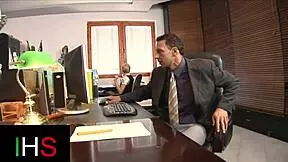 Blonde Secretary Slut Takes Cock In Pussy And Ass