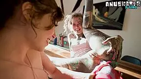 wanna see tattooed goth lesbians dildo gaping asses?