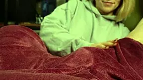 Watching TV Leads To Girlfriend's Handjob And Premature Ruined Orgasm Cumshot