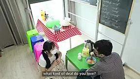 cute asian store girl takes rough pounding inside