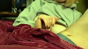 Watching TV Leads To Girlfriend's Handjob And Premature Ruined Orgasm Cumshot