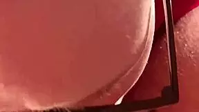 sloppy deepthroat sucking by glasses cock slut