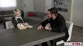 tiny goth 18+ girl dives into sex ed 😈 shy kisses turn hardcore deepthroat fucking!