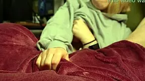 Watching TV Leads To Girlfriend's Handjob And Premature Ruined Orgasm Cumshot