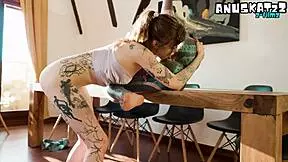 wanna see tattooed goth lesbians dildo gaping asses?