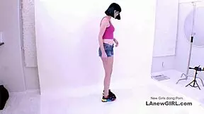 the egyptian goddess strips down during her modeling audition then daddy pounds her hard on the sofa