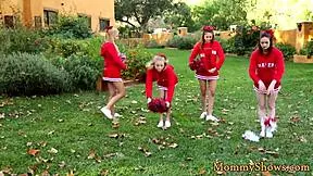 stepmom gets her pussy licked by teen cheerleader