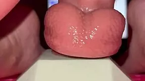 Tiny Redhead's Juicy Wet Pussy Stretches on Old Man's Huge Fence Post Cock