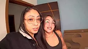 lingerie party turned wild in the mansion bathroom with sexy latina milfs stripping and teasing barefoot