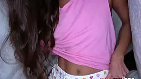 stepsis spreads wide for stepbro's fingers then takes his cock deep in pov