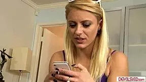 stepdad pounds blonde bff's shaved pussy hard while she sucks cock 😏🍆💦